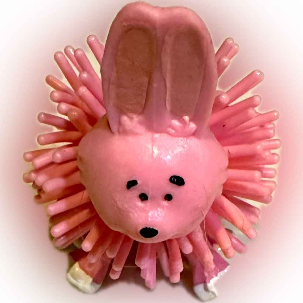VTG 1980s—90s KOOSH PINK BUNNY RABIT BALL COLLECTIBLE EASTER BASKET TOY 2.5” FUN